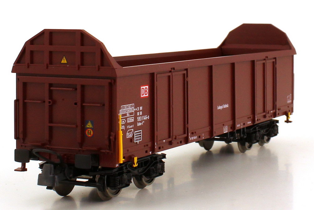 Foto 1:87 H0 Set 4x Ealos-t 058 Holztransportwagen 4-achsig DB AG braun, Epoche V Roco 66061