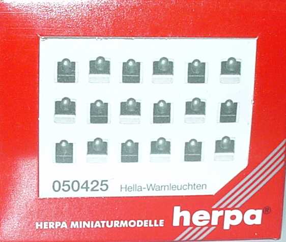 Foto 1:87 Hella Blaulicht-Warnleuchten (20 Stück, 10x rot/weiß + 10x grün/weiß) herpa 050425