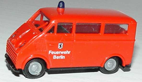 Foto 1:87 Historische Fahrzeuge der Feuerwehr Berlin (Mercedes 170 + Mercedes 170 Krankenwagen + VW Käfer + Opel Olympia + DKW Bus) Busch