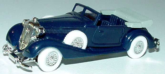 Foto 1:87 Horch 853 Cabrio dunkelblau, weiße Reifen Praliné