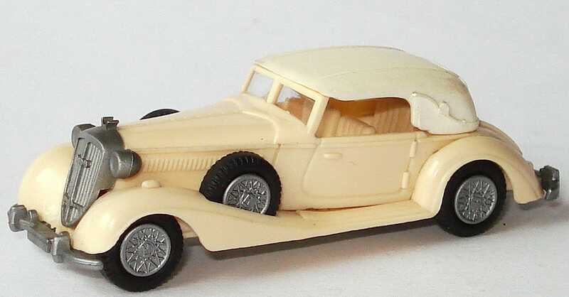 Foto 1:87 Horch 853 Cabrio geschlossen cremeweiß Praliné