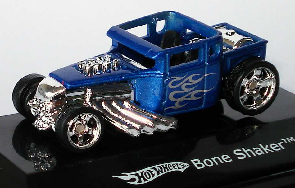 Foto 1:87 Hot Rod Bone Shaker blau-met. mit Flammendekor silber HotWheels L7180