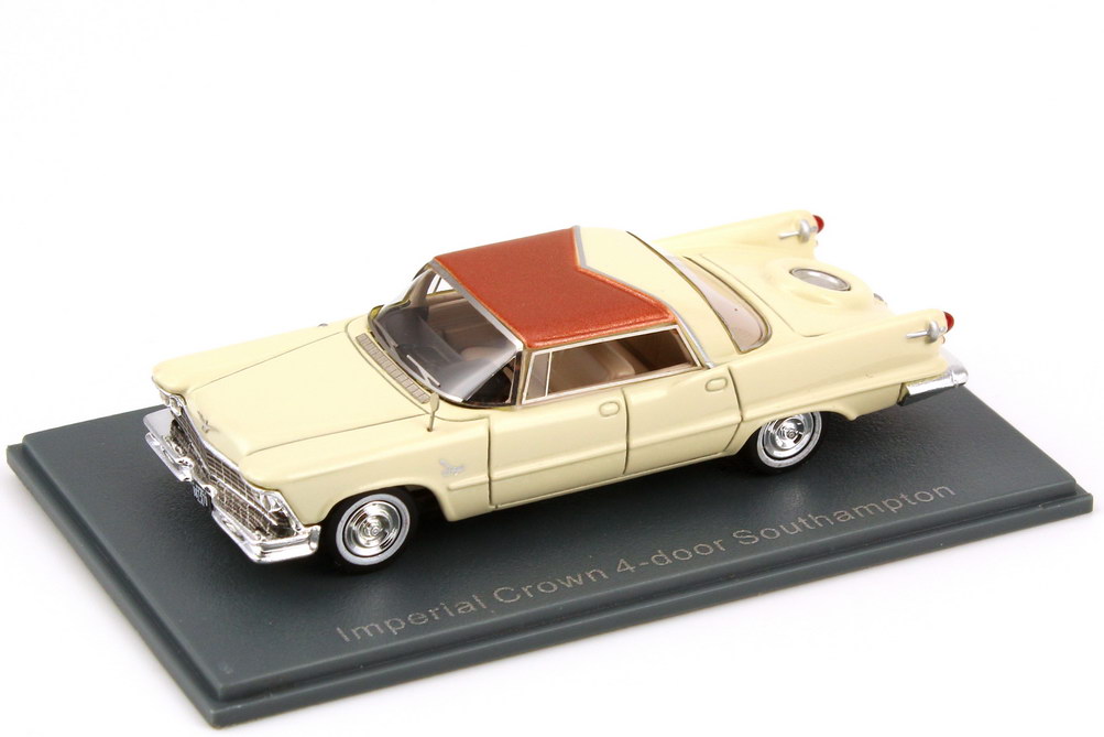 Foto 1:87 Imperial Crown 4-door Southampton (1958) creme / kupfer-rot-met. NEO Scale Models 87570