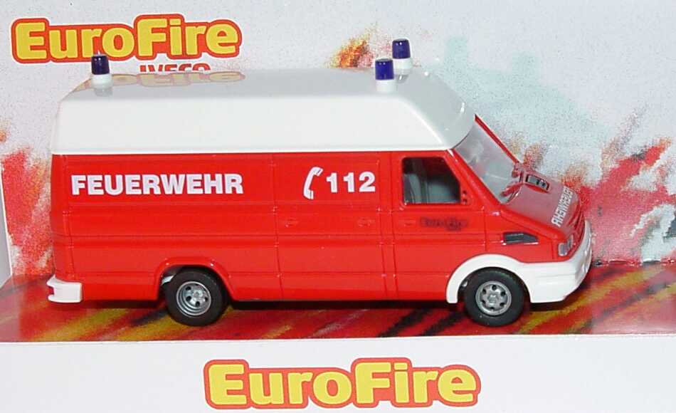 Foto 1:87 Iveco Daily Kasten lang Hochdach Feuerwehr Werbemodell Busch 2624