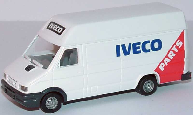 Foto 1:87 Iveco Daily Kasten lang Hochdach Iveco Parts Werbemodell Busch 2509