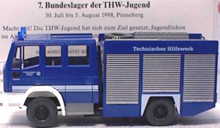 Foto 1:87 Iveco EuroFire RW2 THW(7. Bundeslager der THW-Jugend 1998) Wiking