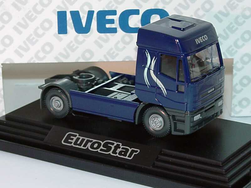 Foto 1:87 Iveco EuroStar Cv 2a Szgm dunkelblau Werbemodell Wiking 2627