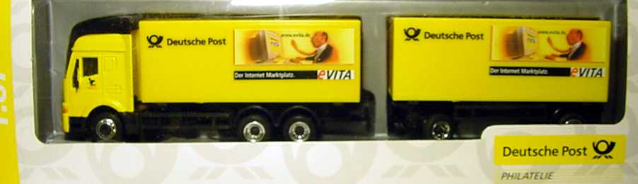 Foto 1:87 Iveco EuroStar Fv KoSzg 3/2 Deutsche Post, eVITA, Expo 2000 Schuco 021476