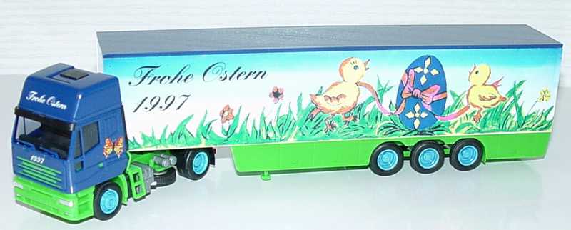 Foto 1:87 Iveco EuroStar KoSzg Cv 2/3 Frohe Ostern 1997 AMW/AWM 70332