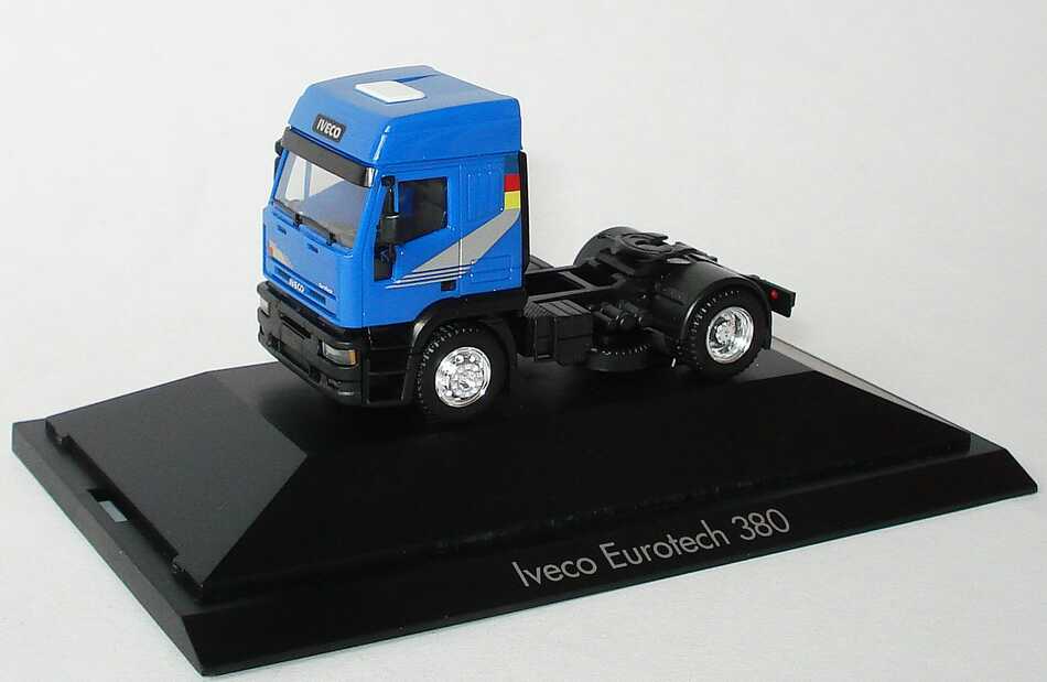 Foto 1:87 Iveco EuroTech 380 Hochdach 2a Szgm blau herpa 110136