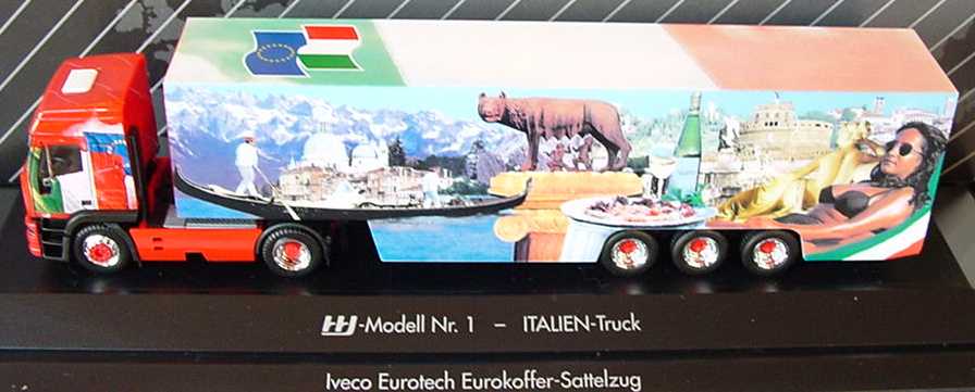 Foto 1:87 Iveco EuroTech Hochdach Cv KoSzg Cv 2/3 Italien-Truck (HHI-Modell Nr. 1) herpa