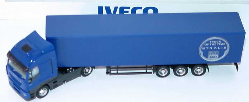Foto 1:87 Iveco Stralis AS Fv Cv GpSzg 2/3 blau Truck of the year 2003 Werbemodell Rietze 2737