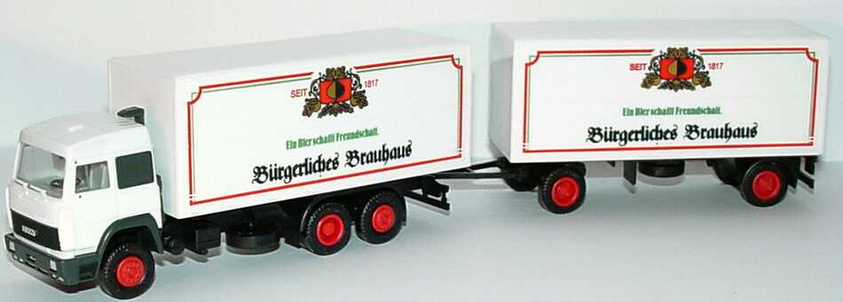 Foto 1:87 Iveco TurboStar Getränkekoffer-Hgz Bürgerliches Brauhaus - herpa 847004