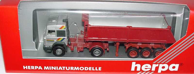 Foto 1:87 Iveco TurboStar KippSzg 2/3 silbermet./dunkelrot herpa