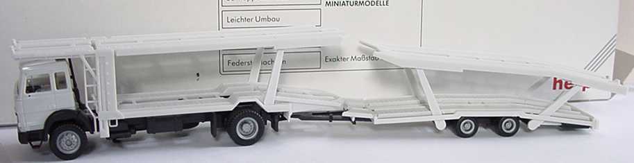 Foto 1:87 Iveco TurboTech AutotransportHgz 2/2 grauweiß herpa 141611