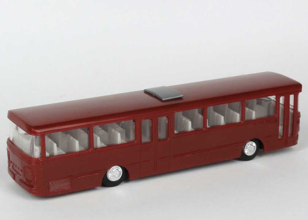 Foto 1:87 Kässbohrer-Setra S 140 ES Bahnbus weinrot, hellgraue Sitze I.M.U. 09001