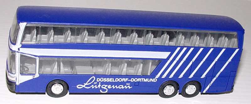 Foto 1:87 Kässbohrer-Setra S 228 DT Lütgenau Spiel + Hobby Düsseldorf-Dortmund herpa