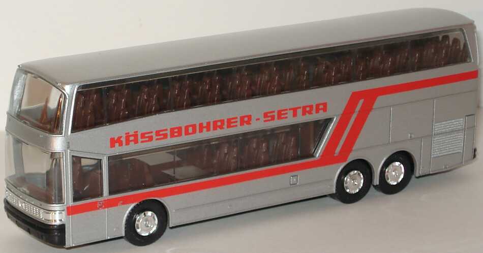 Foto 1:87 Kässbohrer-Setra S 228 DT silber-met. Kässbohrer-Setra, IA dunkelrot Neu zur IAA ´81 herpa