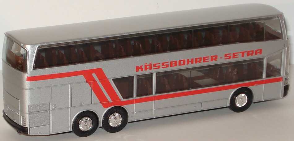 Foto 1:87 Kässbohrer-Setra S 228 DT silber-met. Kässbohrer-Setra, IA dunkelrot Neu zur IAA ´81 herpa