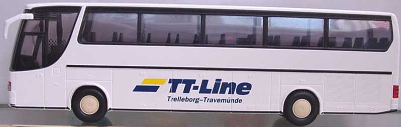 Foto 1:87 Kässbohrer-Setra S 315 HDH TT-Line (oV, Spiegel angesetzt) Rietze