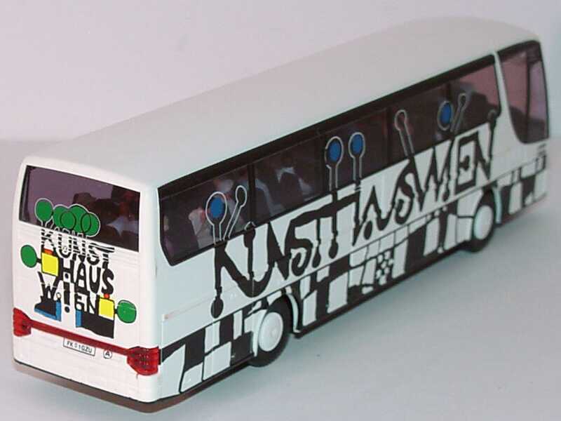 Foto 1:87 Kässbohrer-Setra S 315 HDH Weber Reisen, Kunsthaus Wien - Hundertwasser (mit 26 Preiser-Figuren) Preiser 33217
