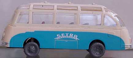 Foto 1:87 Kässbohrer-Setra S 6 Setra beige/blau Bayern-Modell