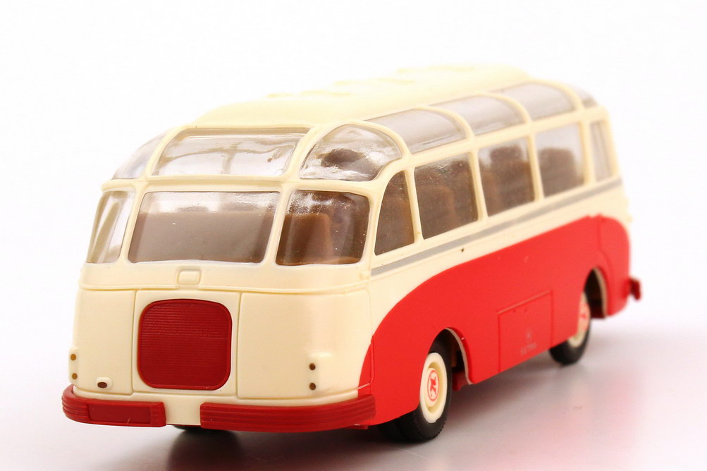 Kässbohrer Setra S6 ミニカー Schuco製 赤と白 Schuco 1955 Kassbohrer Setra S6 Coach Bus 1/43 Diecast Rare