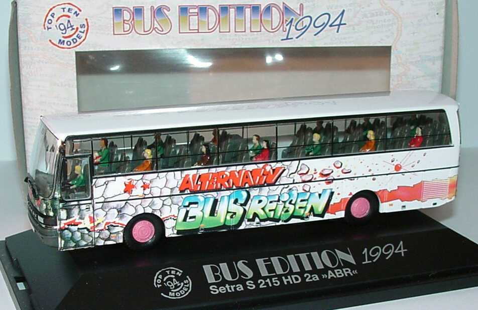 Foto 1:87 Kässbohrer Setra S 215 HD Alternativ Bus Reisen Design Pyramide (Bus Edition 1994) herpa 174688
