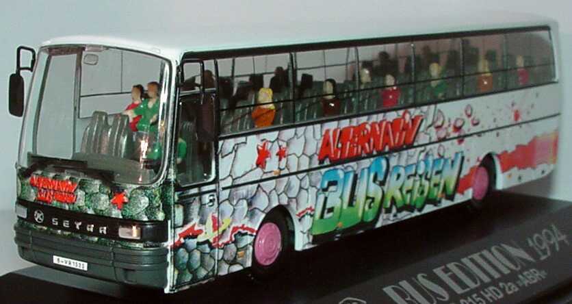 Foto 1:87 Kässbohrer Setra S 215 HD Alternativ Bus Reisen Design Pyramide (Bus Edition 1994) herpa 174688