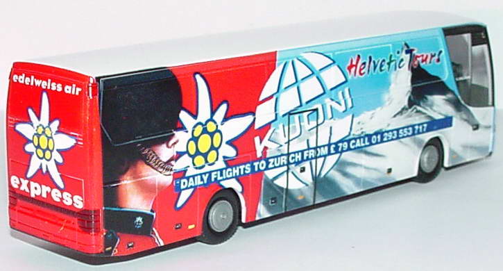 Foto 1:87 Kässbohrer Setra S 315 HDH Kuoni - Helvetic Tours - Edelweiss Air Express herpa 185905