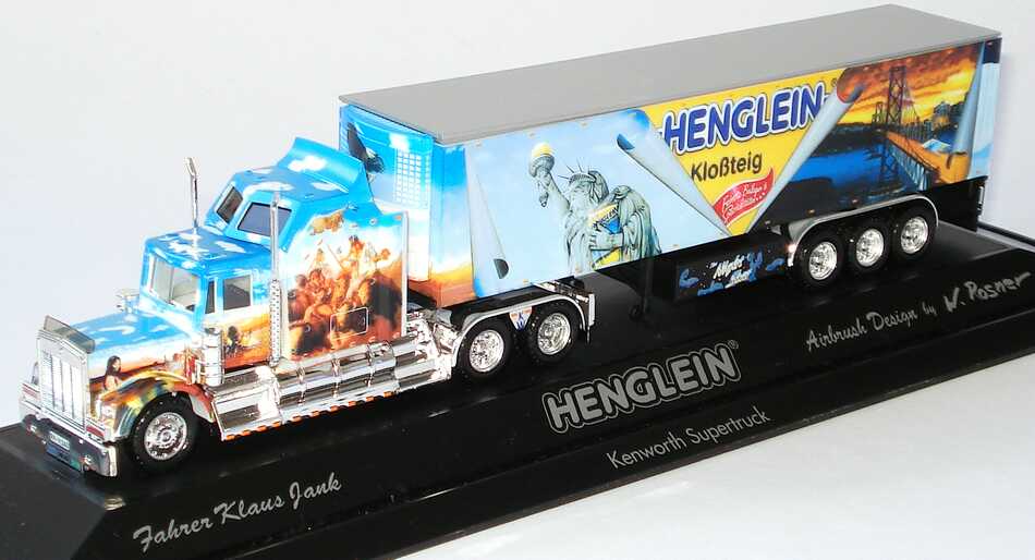 Foto 1:87 Kenworth CON KükoSzg 3/2 Henglein Feinkost, Kloßteig Airbrush Design by W. Rosner herpa 120371
