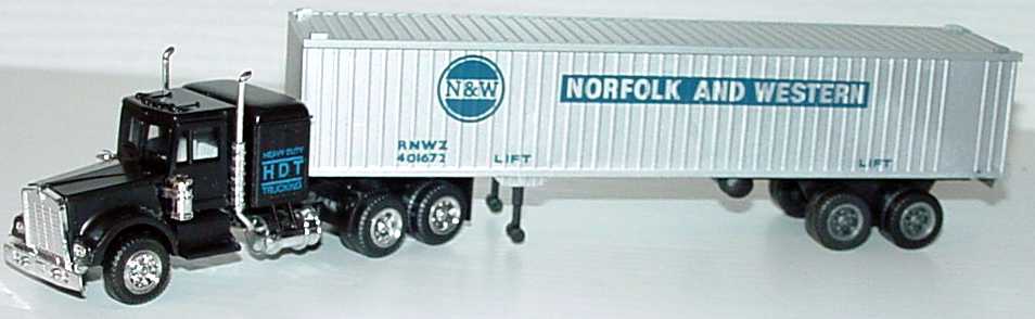 Foto 1:87 Kenworth CON Sleeper CoSzg 3/2 HDT Heavy Duty Trucking, Norfolk and Western herpa 950224