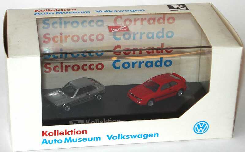 Foto 1:87 Kollektion AutoMuseum Volkswagen (VW Scirocco I silber-met. + VW Corrado rot) Werbemodell herpa