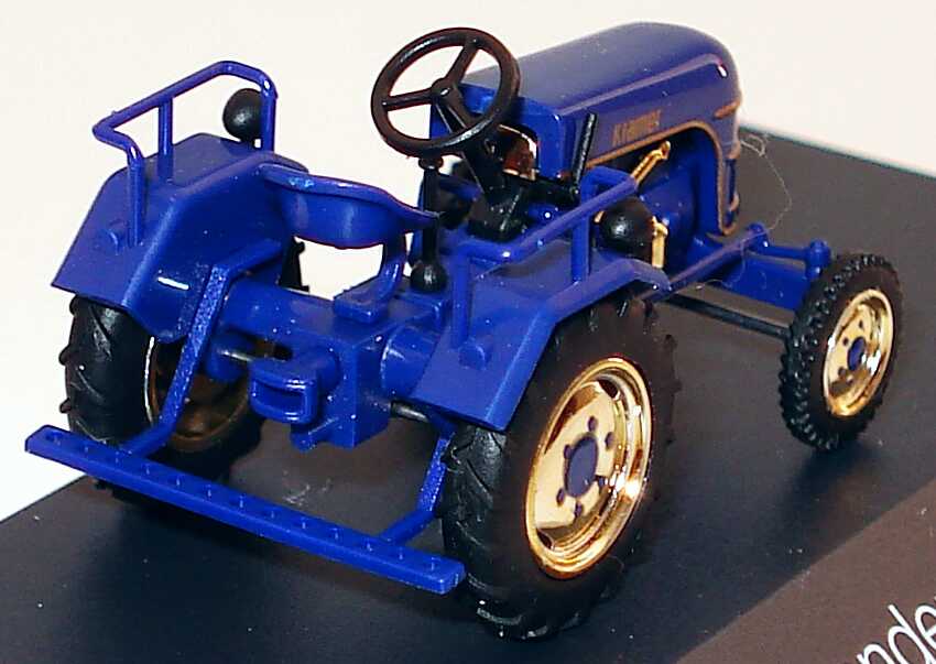 Foto 1:87 Kramer KL 11 Traktor blau/gold Busch Sondermodell Spielwarenmesse 2008, 50 Jahre Busch-Modelle Busch