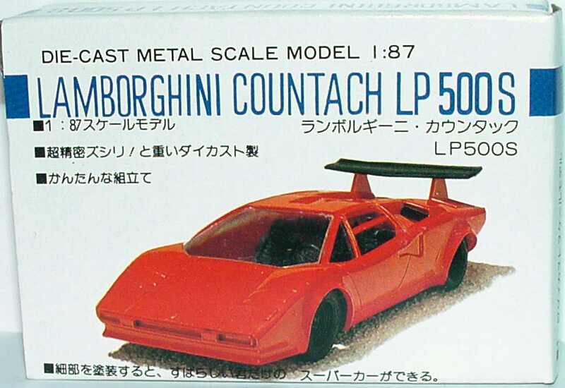 Foto 1:87 Lamborghini Countach LP 500 S mit Spoiler rot (DieCast-Kit) Masudaya