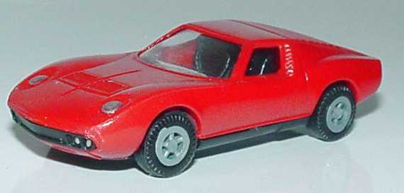 Foto 1:87 Lamborghini Miura rot (ohne schwarzen Druck) I.M.U. 08002