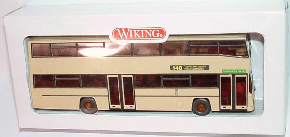 Foto 1:87 MAN D 89 BVG, Linie 148 beige (in Pappverpackung) Wiking 73101