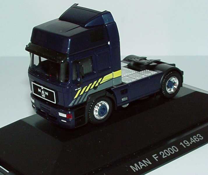 Foto 1:87 MAN F2000 Hochdach Fv Cv 2a Szgm dunkelblaumet., MAN-Design herpa 110181