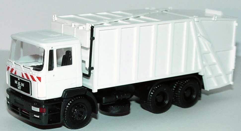 Foto 1:87 MAN F2000 (K) 3a Pressmüllwagen weiß herpa 142885