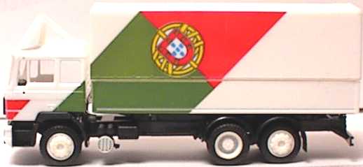 Foto 1:87 MAN F90 3a PP-LKW Flaggen-Design Portugal herpa