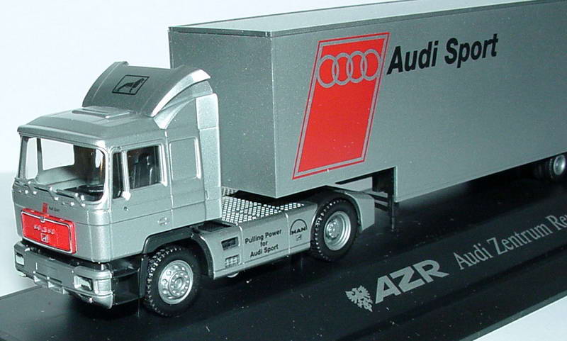Foto 1:87 MAN F90 Fv Cv JuKoSzg 2/2 Renntransporter AZR herpa