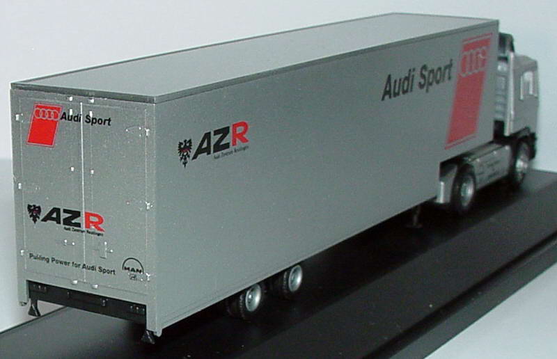 Foto 1:87 MAN F90 Fv Cv JuKoSzg 2/2 Renntransporter AZR herpa