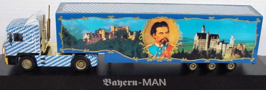 Foto 1:87 MAN F90 Fv Cv JuKoSzg 2/3 König Ludwig II, Bayern MAN Weihnachten 1993 herpa