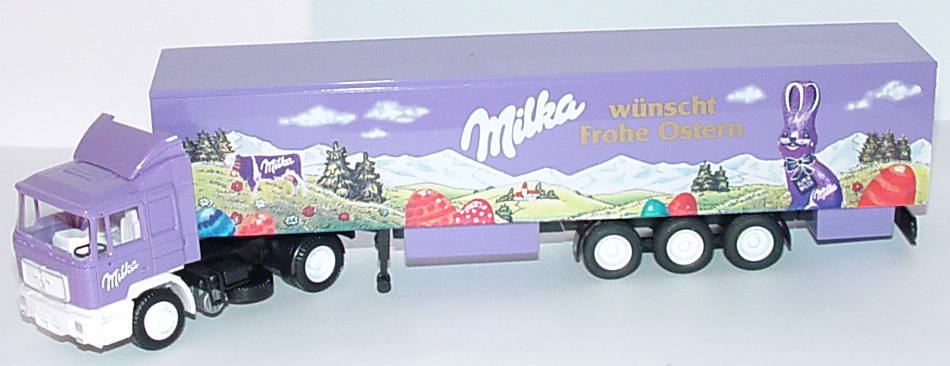 Foto 1:87 MAN F90 Fv KoSzg 2/3 Milka wünscht frohe Ostern Albedo 300152