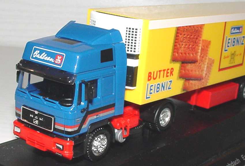 Foto 1:87 MAN F90 Hochdach Fv KükoSzg 2/3 Bahlsen Butter Leibniz herpa 183444
