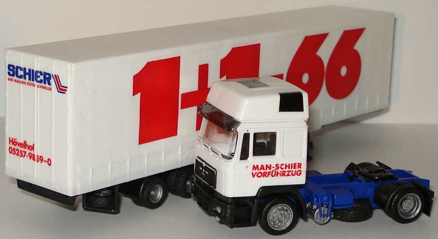 Foto 1:87 MAN F90 Hochdach LowlinerGpSzg 2/3 MAN-Schier Vorführzug, 1+1=66 Albedo 800025