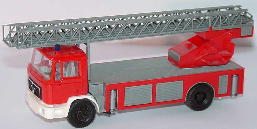 Foto 1:87 MAN F90 (K) Drehleiter Feuerwehr rot herpa 866005/041515