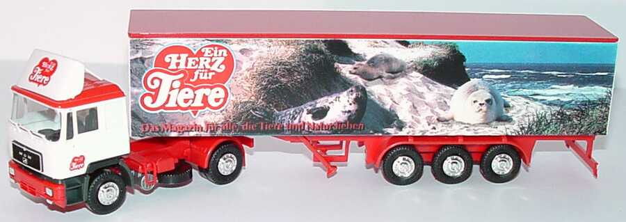 Foto 1:87 MAN F90 KoSzg 2/3 Ein Herz für Tiere Albedo