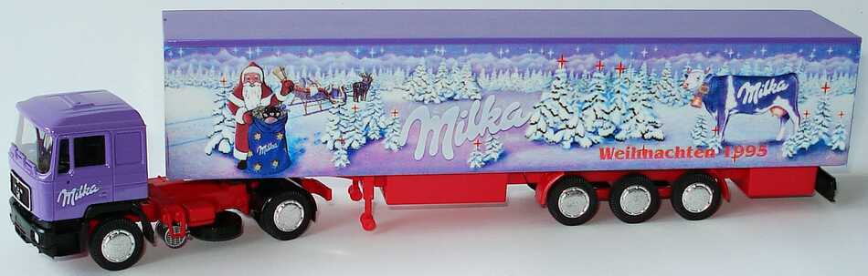 Foto 1:87 MAN F90 KoSzg 2/3 Milka Weihnachten 1995 Albedo 800030