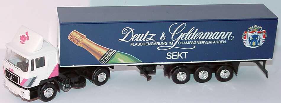 Foto 1:87 MAN F90 KoSzg 2/3 Spedition Haas, Deutz & Geldermann Sekt Albedo
